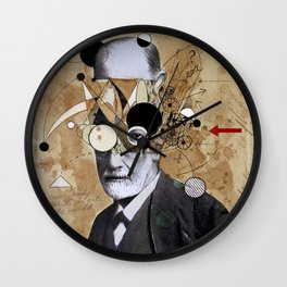 FREUD WITH ABSTRACT CONCEPTS Wall Clock