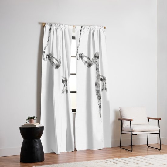 Feminine Figure With Rope Blackout Curtain By Layla Oz