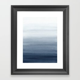 Ocean Watercolor Painting No.2 Gerahmter Kunstdruck | Beach, Abstract, Trendy, Trending, Blue, Indigo, Curated, Sea, Nature, Summer 
