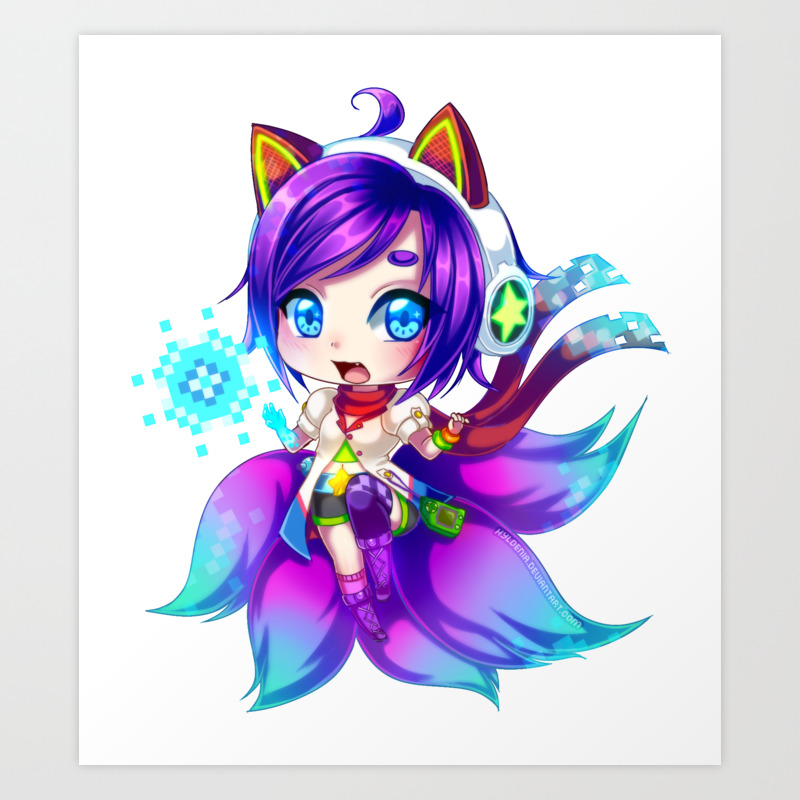 Arcade Ahri Art Print By Hyldenia Society6 Tons of awesome k/da ahri wallpapers to download for free. arcade ahri art print by hyldenia