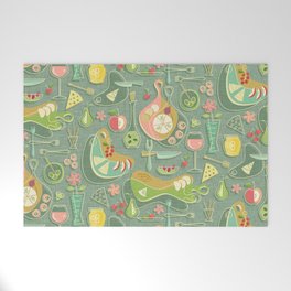 Vintage Appetizer Abstract ©studioxtine Welcome Mat