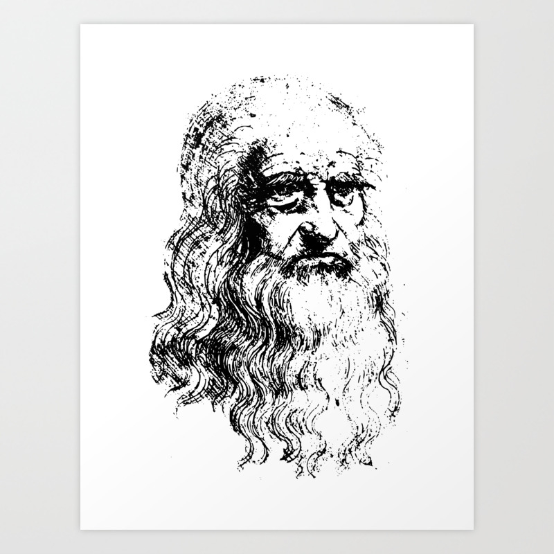 Leonardo Da Vinci Self Portrait Art Print by jacopaco | Society6