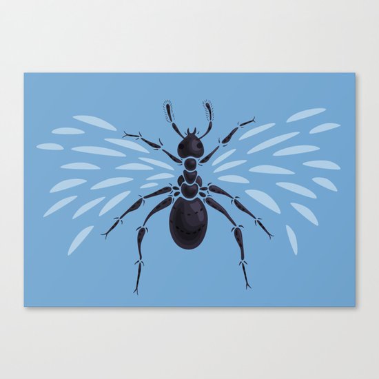 Weird Abstract Flying Ant Canvas Print