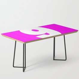 9 (White & Magenta Number) Coffee Table