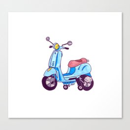 Moped Canvas Print