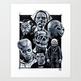 The Many Faces of The Twilight Zone Art Print