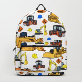Construction Vehicles Pattern Backpack