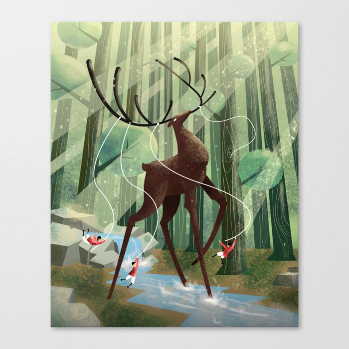 Giant deer Canvas Print