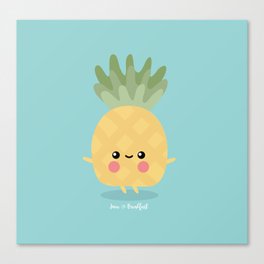 Kawaii Pineapple Canvas Print