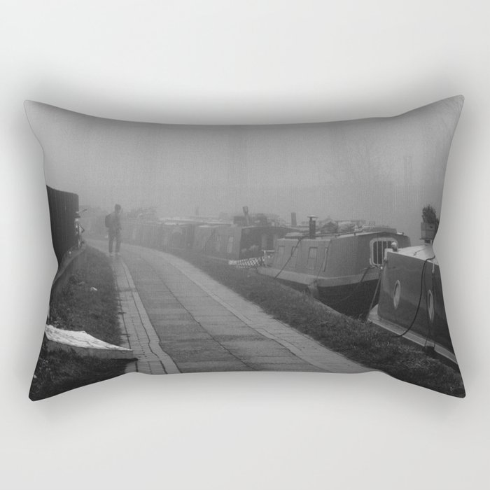 London Fog in Regents Canal III  by Diana Eastman Rectangular Pillow
