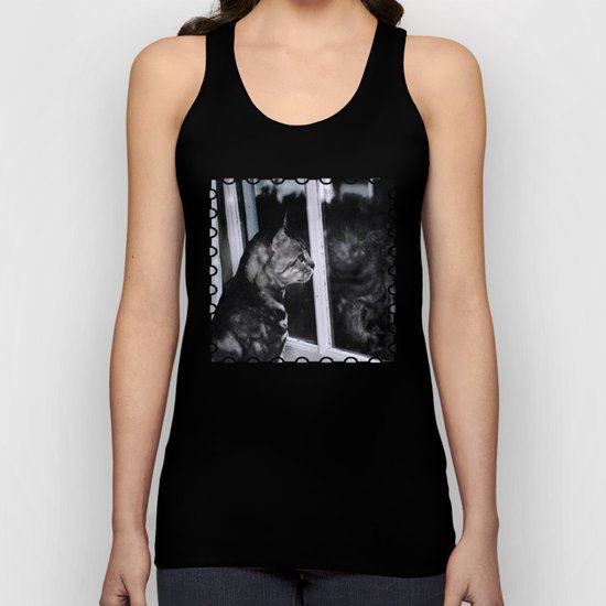Cat Reflection And The Snapped Menace Unisex Tank Top