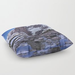 Notchtop Mountain and Lake Helene Panorama Floor Pillow