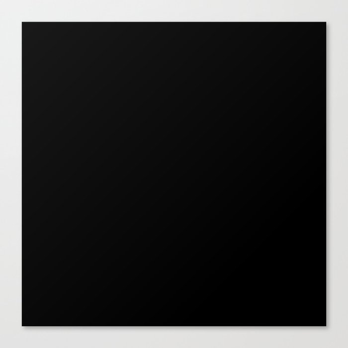 Dark Pure Black Canvas Print by Letter Design
