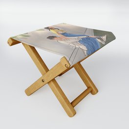 Beautiful couple in summer time Folding Stool