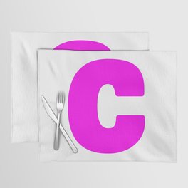 C (Magenta & White Letter) Placemat