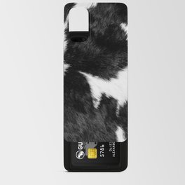 Decorative Black and White Cowhide Android Card Case