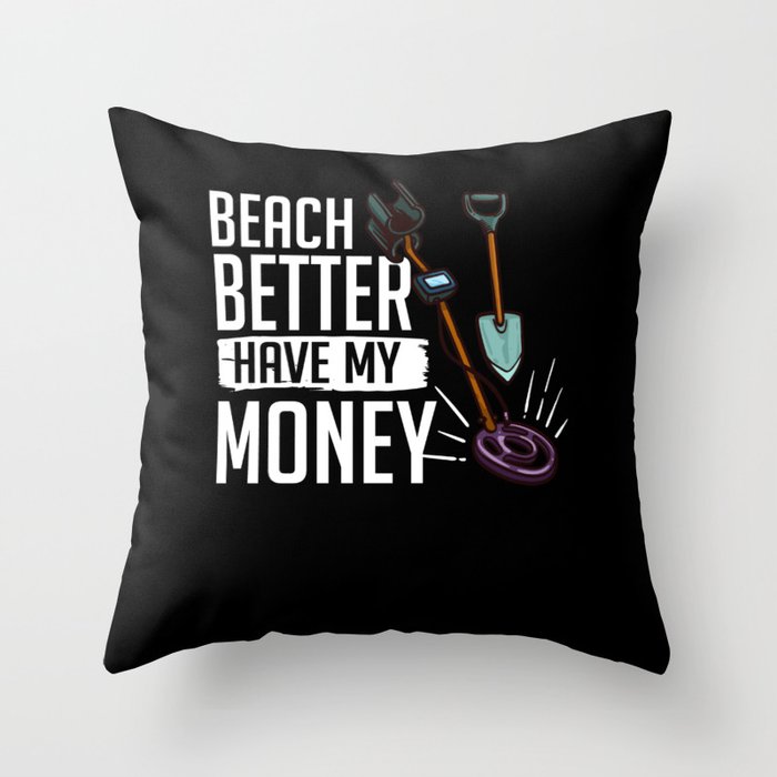 Metal Detector Underwater Metal Detecting Beginner Throw Pillow