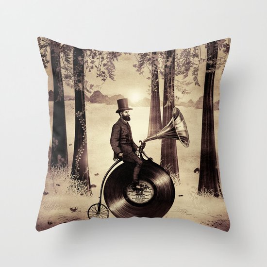 Music Man in the Forest, by Eric Fan and Viviana González Throw Pillow