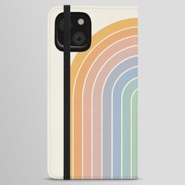 Gradient Arch XIII Retro Mid Century Modern Rainbow iPhone Wallet Case