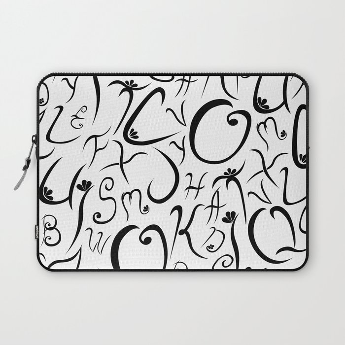 Elvish-Inspired Type Design Laptop Sleeve