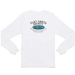 Flat Earth Society - Members Around The Globe Long Sleeve T-shirt