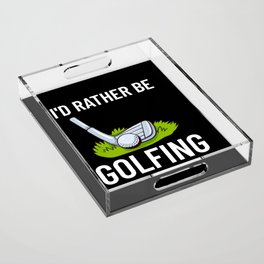 Golf Ball Golfing Player Golfer Training Beginner Acrylic Tray
