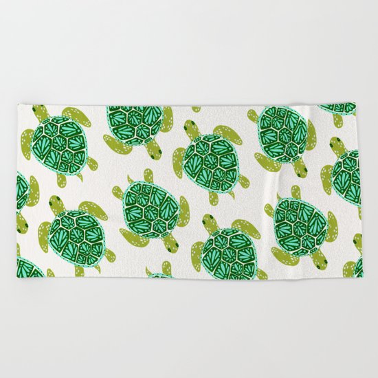Sea Turtle – Green Palette Beach Towel