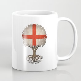 Vintage Tree of Life with Flag of England Coffee Mug