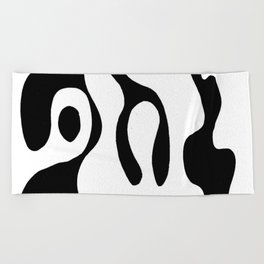 Abstraction in the style of Matisse 22- black and white Beach Towel
