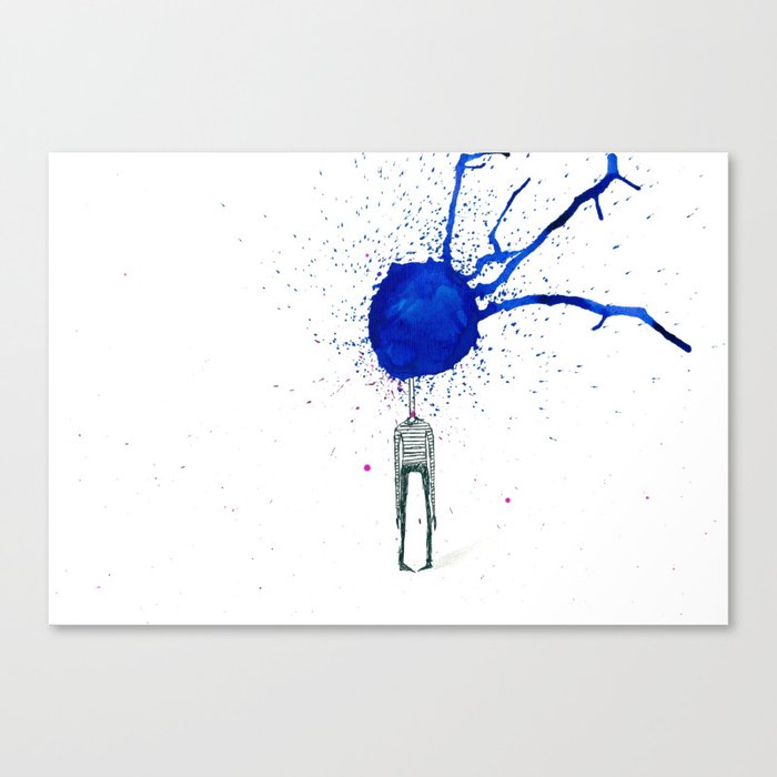 a picture of my brain exploding [again] Canvas Print