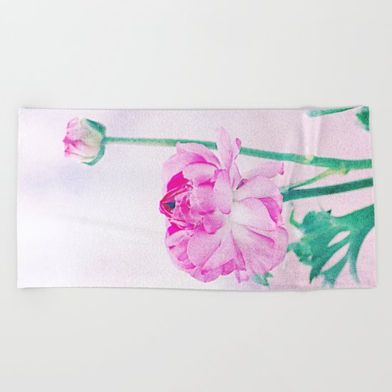 Vintage Ranunculus (7) Beach Towel