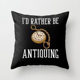 Antique Collector Antiquing Store Yard Sale Throw Pillow