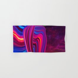 Neon twisted space #4 Hand & Bath Towel