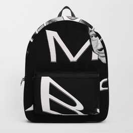 BELMONDO  Backpack | Black And White, Belmndo, Famous, Artiste, Pattern, Hommage, Graphicdesign, Man, Digital, Typography 
