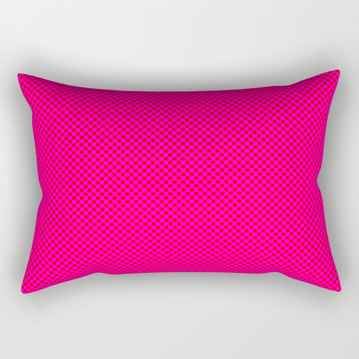 Red and magenta squares Rectangular Pillow