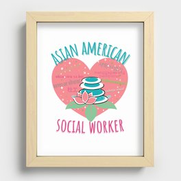 Asian American Social Worker TRNSPRNT Recessed Framed Print
