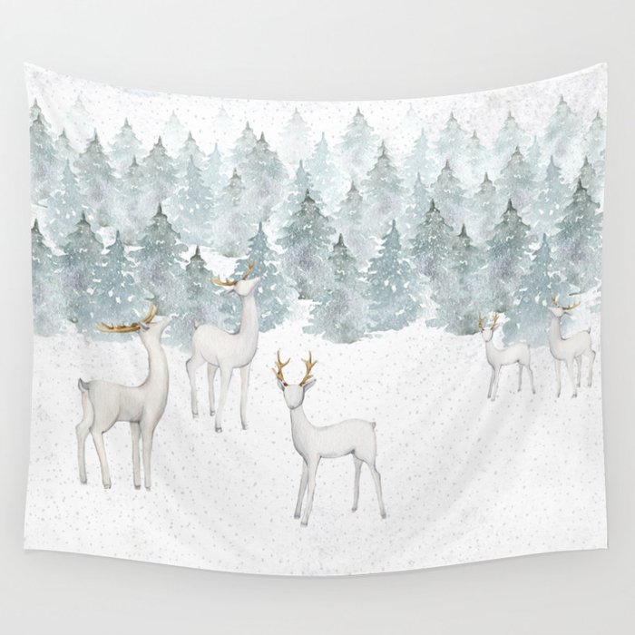 Winter Forest Wall Tapestry