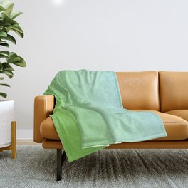 OMBRE SPRING GRASS GREEN & SKY BLUE  Throw Blanket