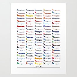 Liveries (by date) Art Print