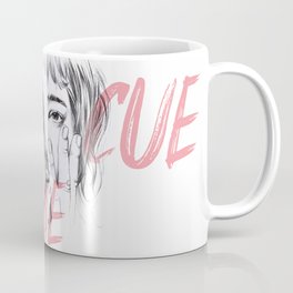 Rescue Me | Portrait typography pink girl Coffee Mug
