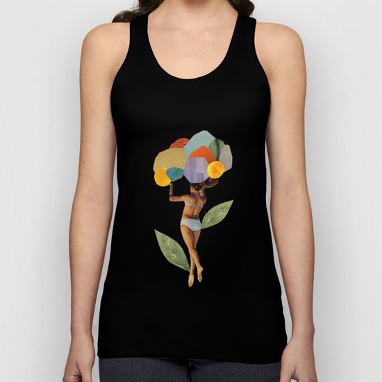 i walk out in the flowers and feel better Unisex Tank Top
