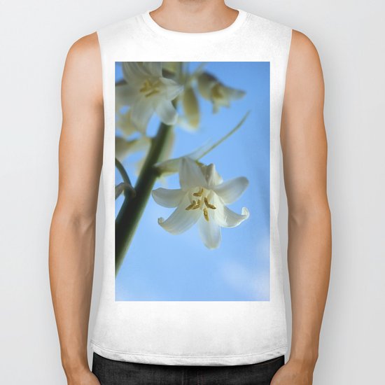 Albino Bluebells 2 Biker Tank