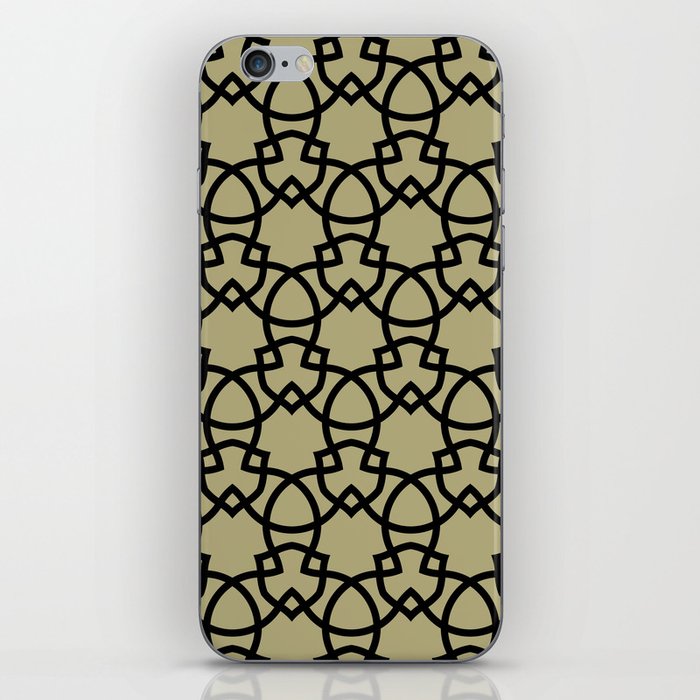 Black and Yellow Tessellation Line Pattern 28 Pairs DE 2022 Popular Color Even Growth DE5494 iPhone Skin