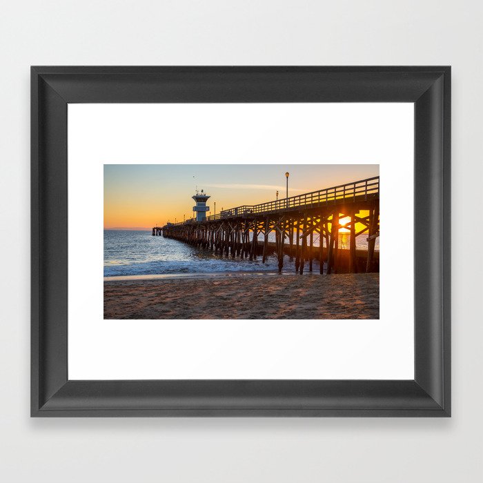 Seal Beach Sunset Framed Art Print