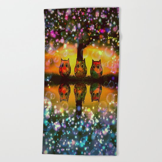 gorgeous owl-267 Beach Towel