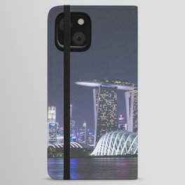 Singapore At Night Marina Bay iPhone Wallet Case