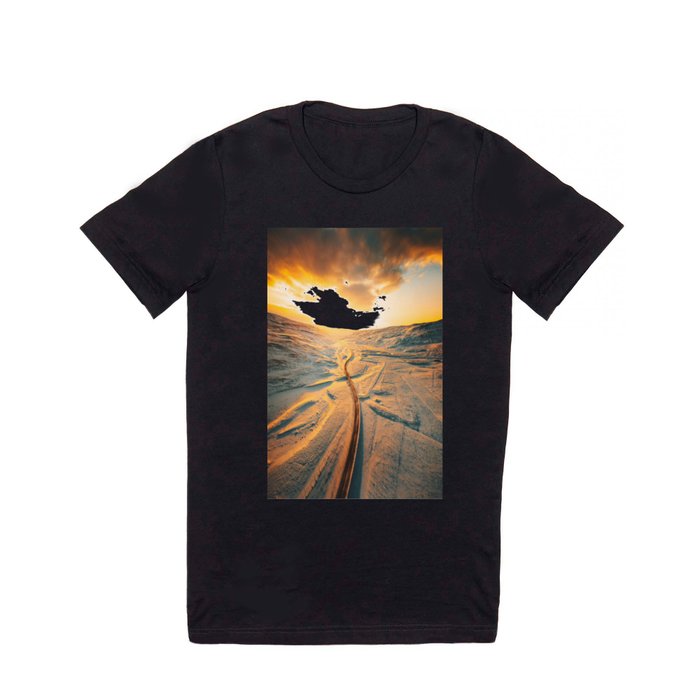 iceland road aerial view T Shirt