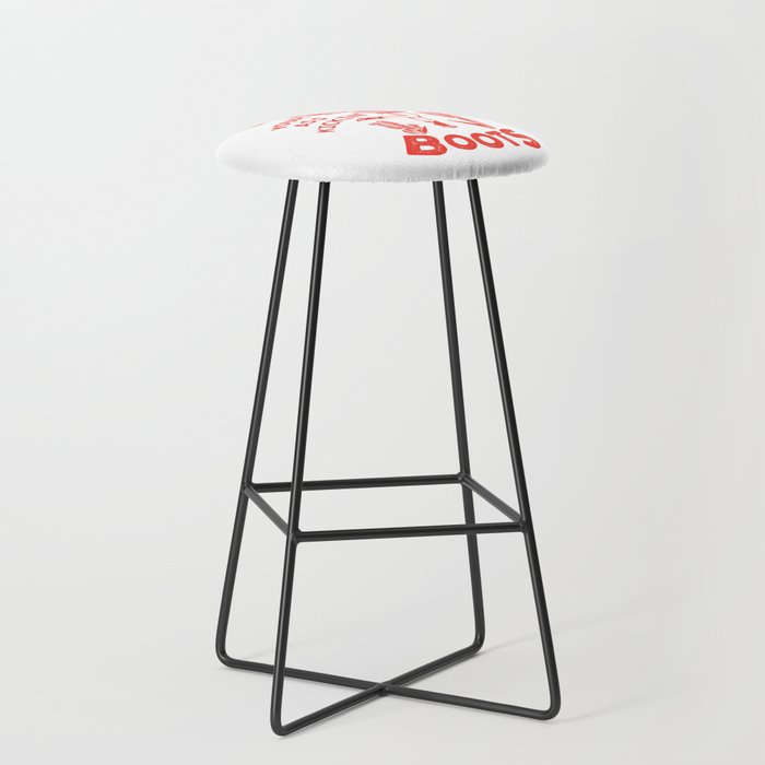 Bring Your Ass Kicking Boots! Cute & Cool Retro Cowgirl Design Bar Stool