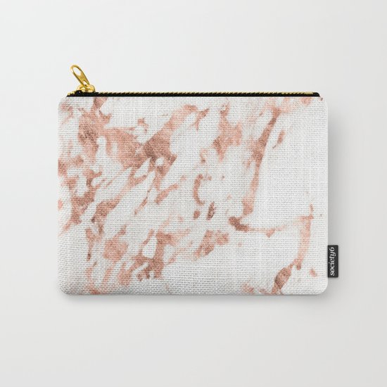 Rose Gold Marble - Perfect Pink Rose Gold Marble Carry-All Pouch