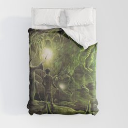 Harry and Dumbledore in the Horcrux Cave Comforter